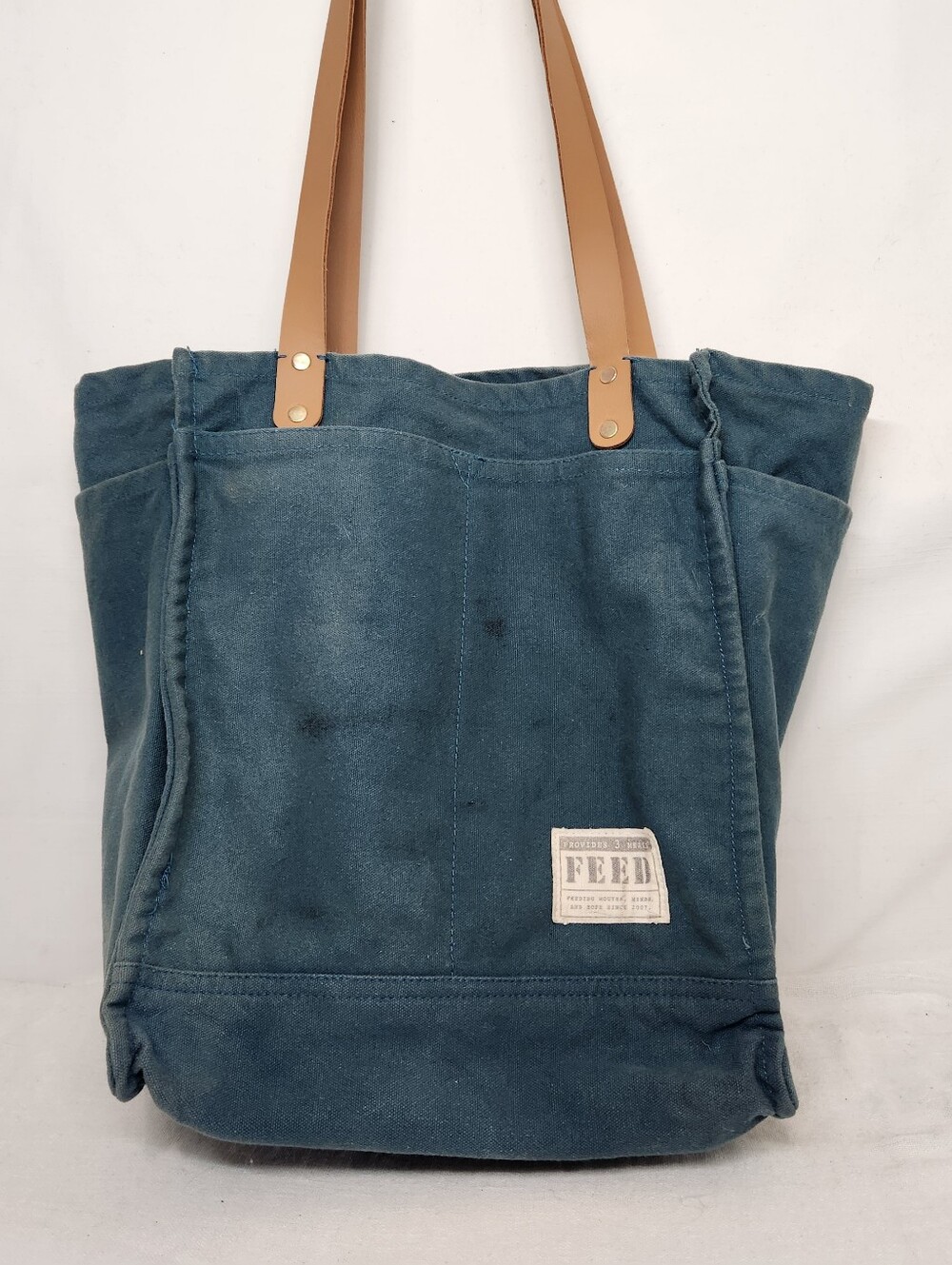 FEED The Children Of The World tote Bag - Teal - Canvas Multi Purpose